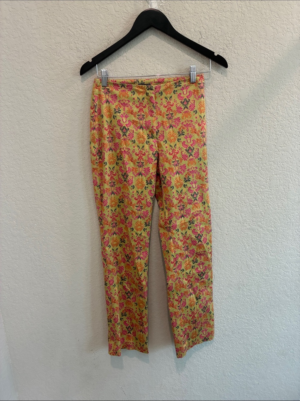 Sigrid Olsen Yellow Floral Print Chinos